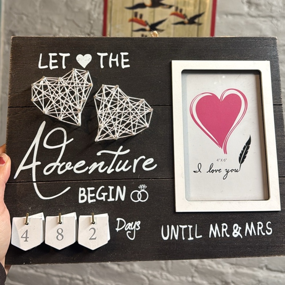 Wooden Marriage Countdown Sign